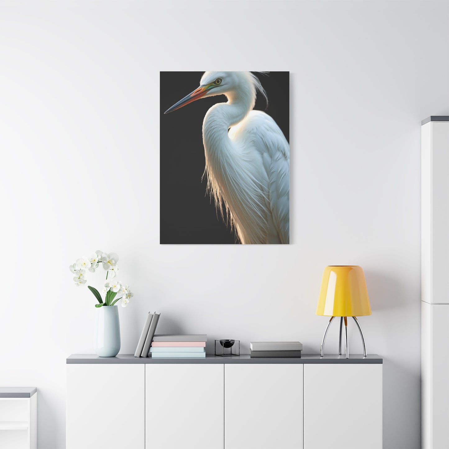 Supreme Egret Art Beautiful Collection Wall Art & Canvas Print