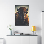 Classic Frontal American Bison Portrait Wall Art & Canvas Print