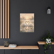 Ethereal Swan Devotion Sunrise Wall Art & Canvas Print