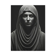 Veiled Serenity Black & White Portrait Wall Art & Canvas Prints
