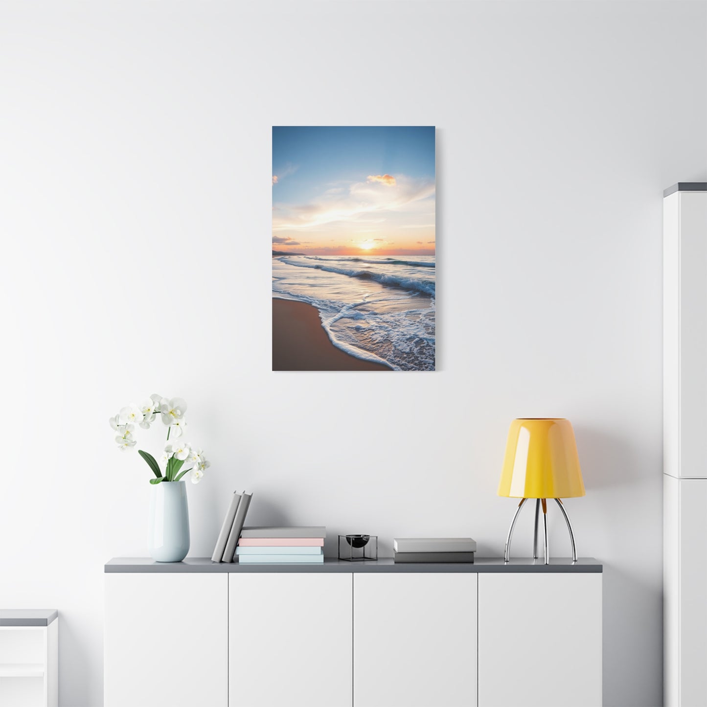 Beach Sunrise and Sunset Art Supreme Canvas Wall Art & Canvas Print