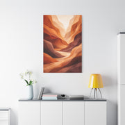 Terracotta Canyon Abstract Landscape Wall Art & Canvas Print