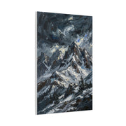 Thick Impasto Oil Mountain Stormscape Wall Art & Canvas Print