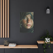 Veiled Blonde Minimal Portrait Wall Art & Canvas Print