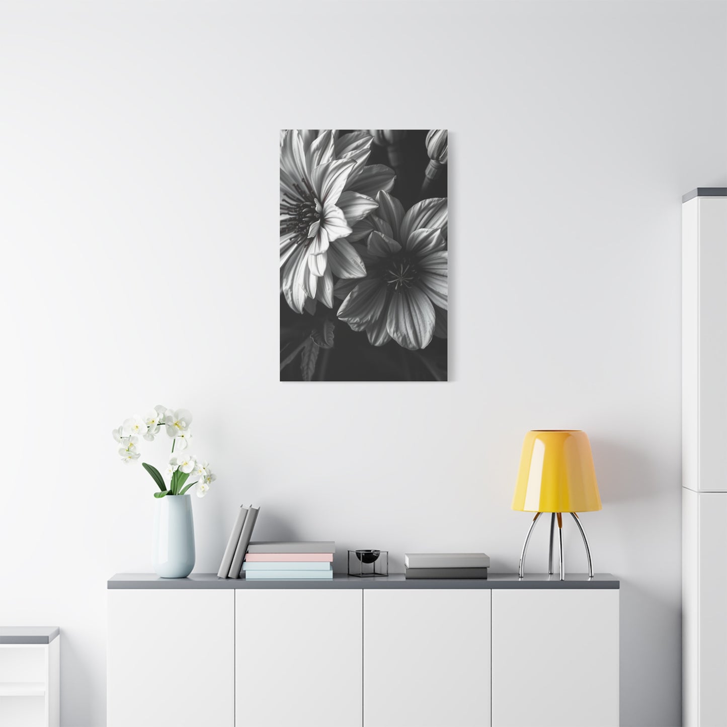 Opulent Petals in Duotone Wall Art & Canvas Print