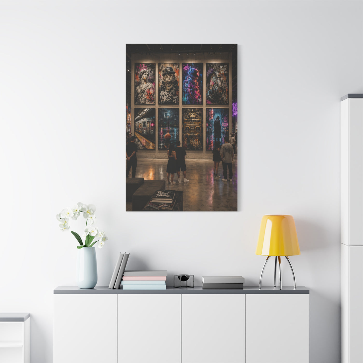 Modern Street Art Gallery Exhibition Street Wall Art & Canvas Print