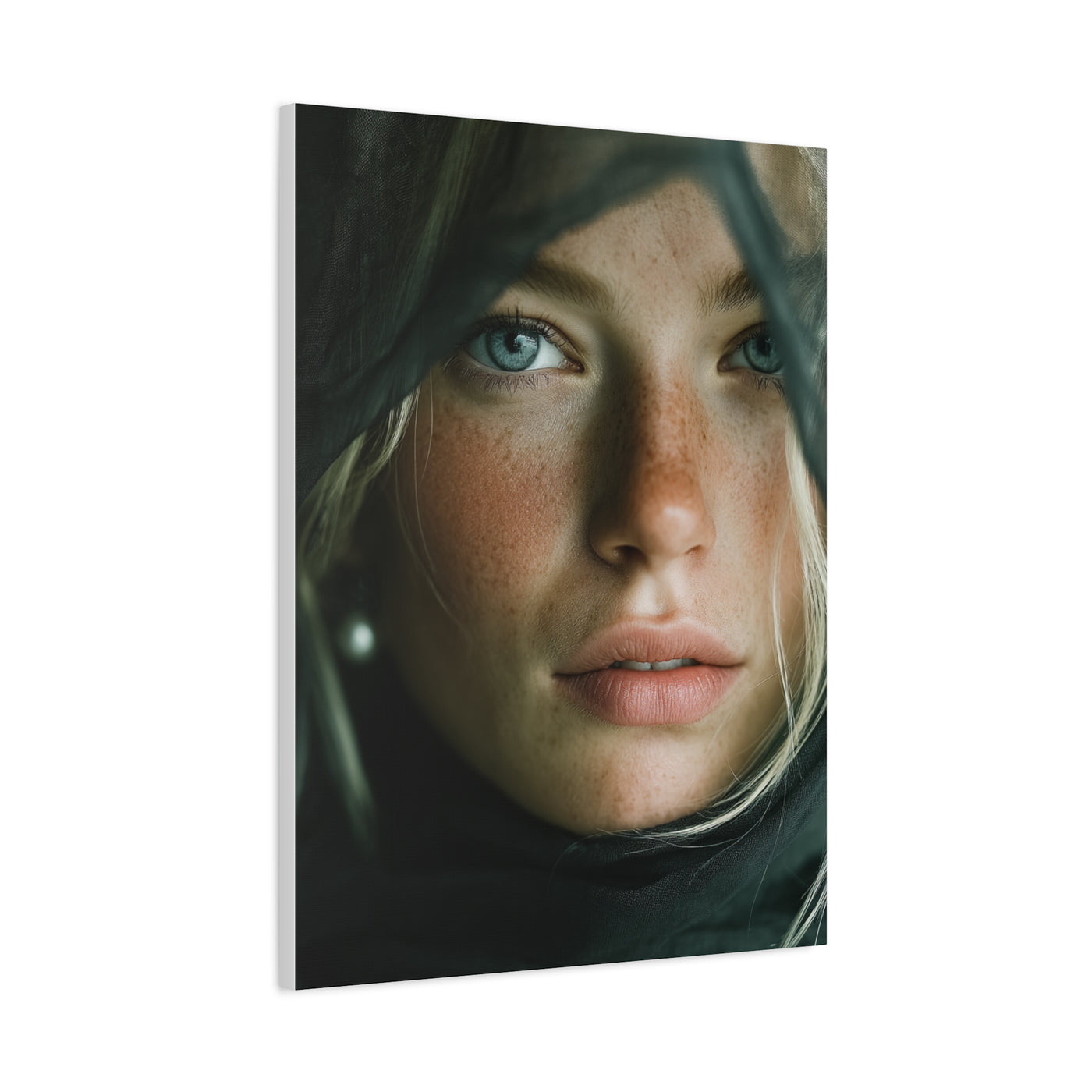 Veiled Blonde Minimal Portrait Wall Art & Canvas Print