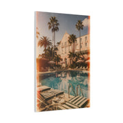 Palm Beach Poolside Retro Photograph Wall Art & Canvas Print