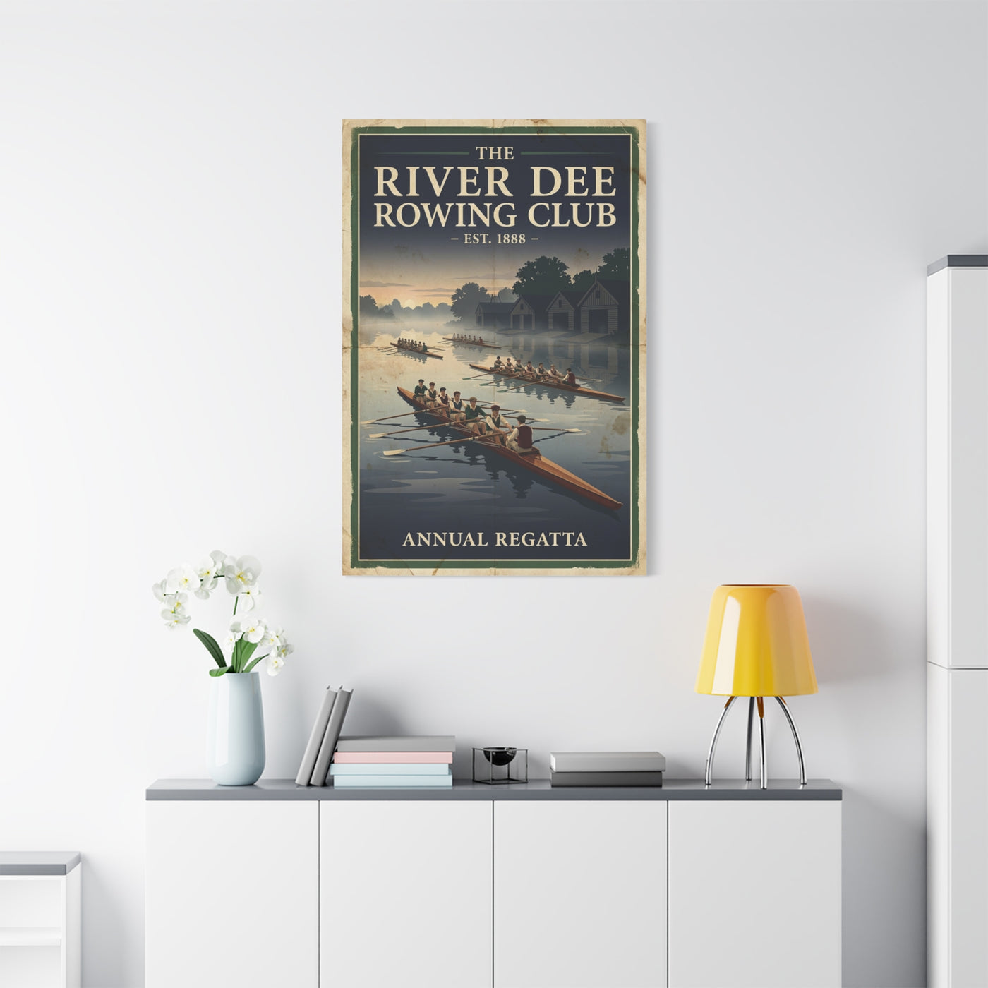 Heritage Rowing Regatta Poster Wall Art & Canvas Print