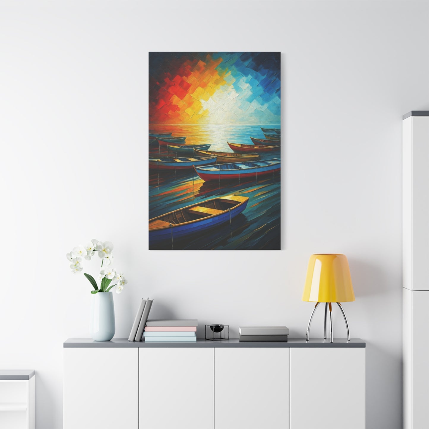 Radiant Harbor Reflections Wall Art & Canvas Print