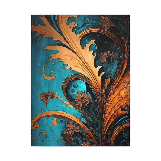 Teal and Gold Harmony Wall Art & Canvas Prints