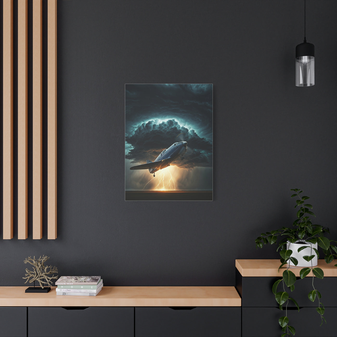 Stormbreaker Aircraft Through Lightning Skies Wall Art & Canvas Prints