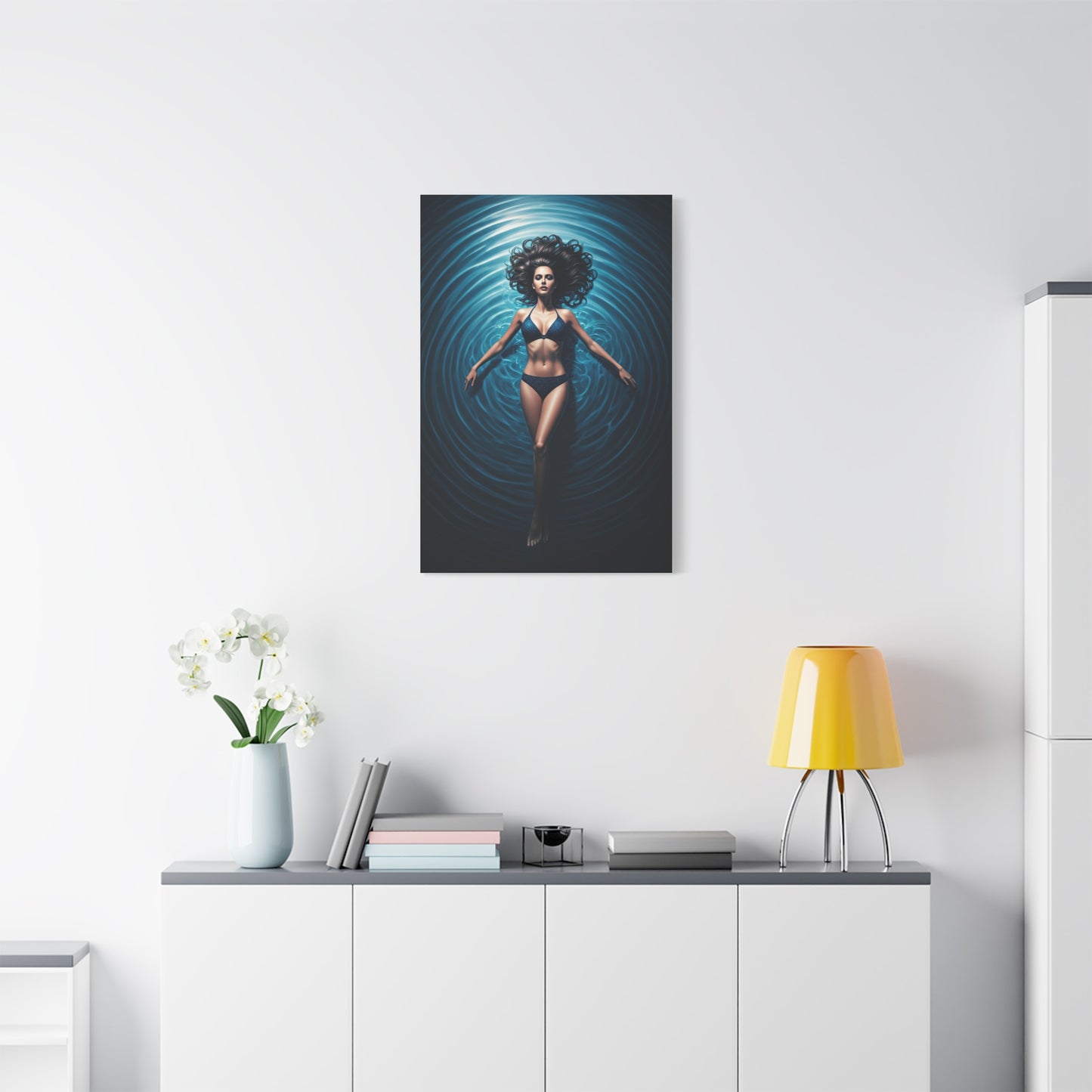 Calm Drift on Blue Water Wall Art & Canvas Prints