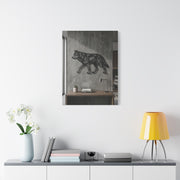 Geometric Line Wolf Wall Sculpture Panel Wall Art & Canvas Print