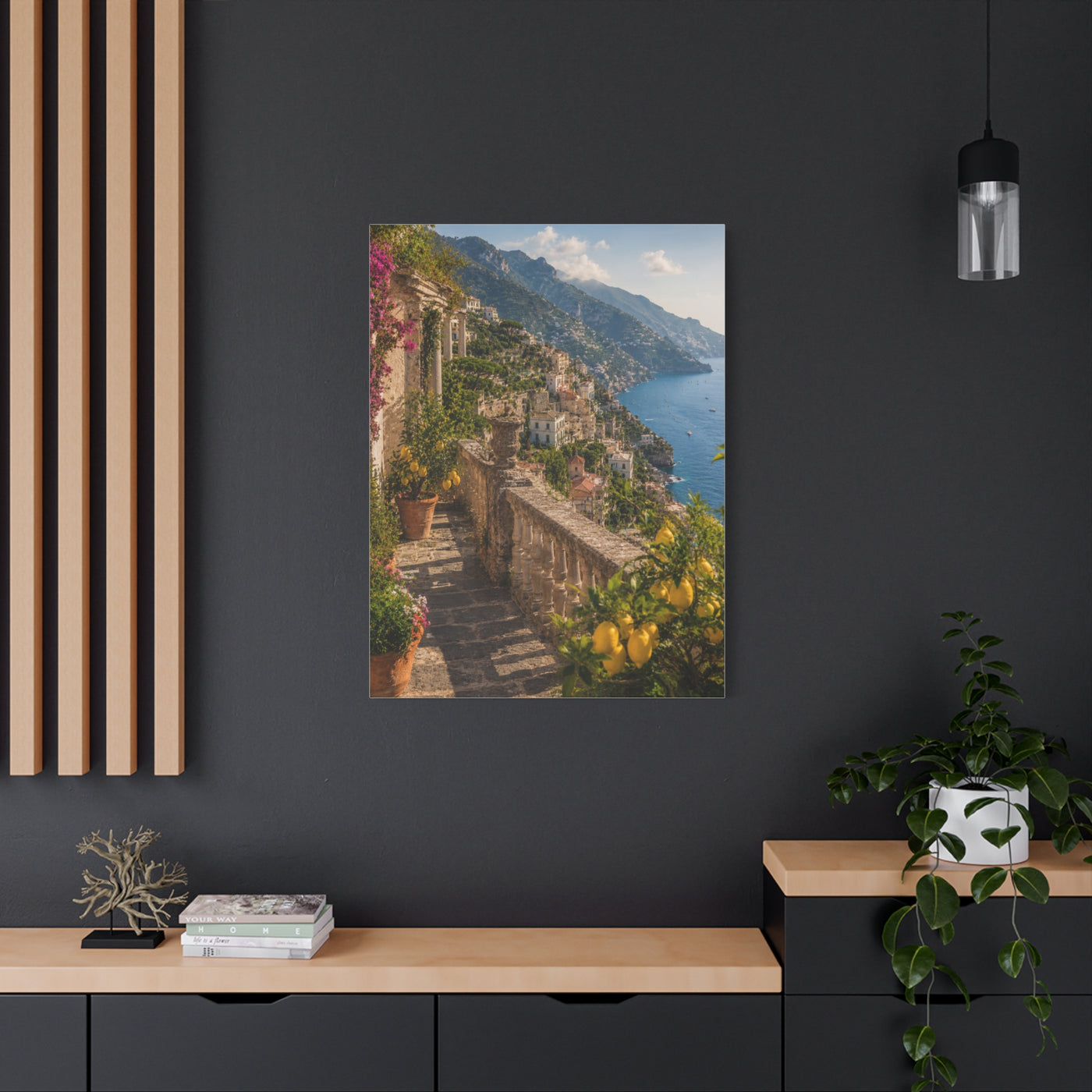 Amalfi Coast Terrace View Wall Art & Canvas Print