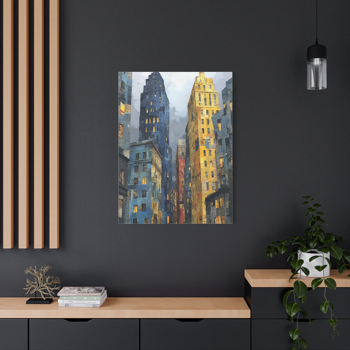 Urban Skyline Collage Composition Wall Art & Canvas Print