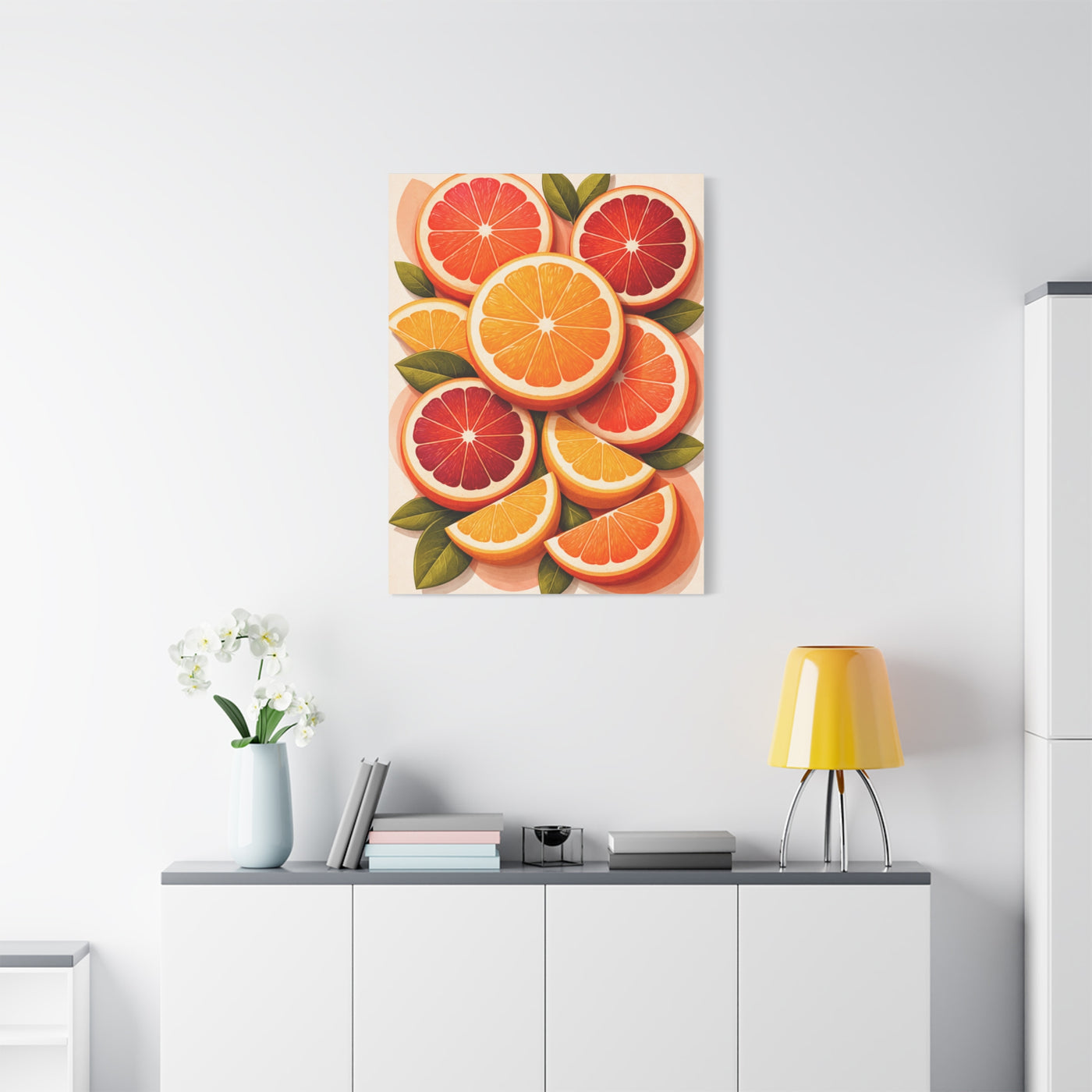 Modern Citrus Still Life Composition Wall Art & Canvas Print