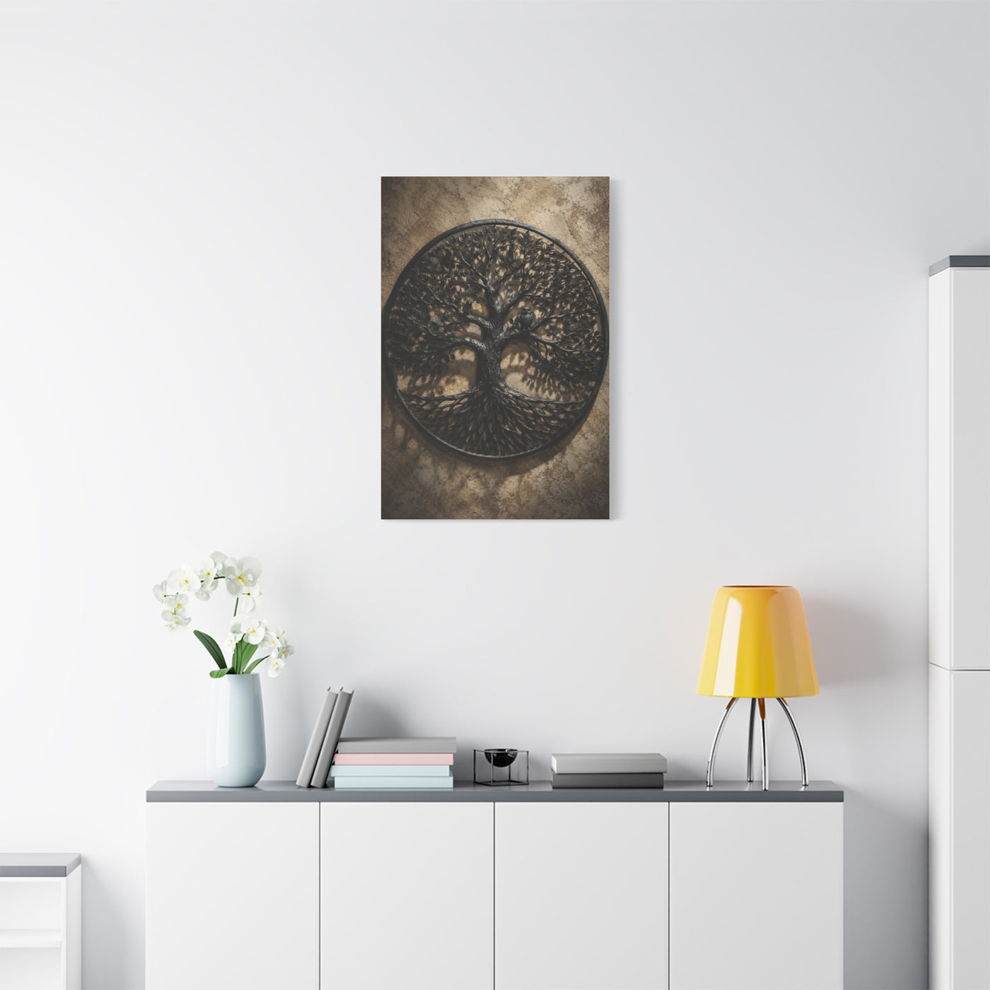 Metal Tree of Life Sculptural Relief Trees Wall Art & Canvas Print
