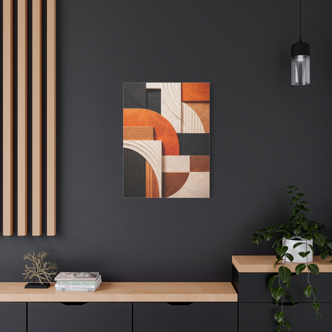 Modern Curved Geometry Abstract Wall Art & Canvas Print