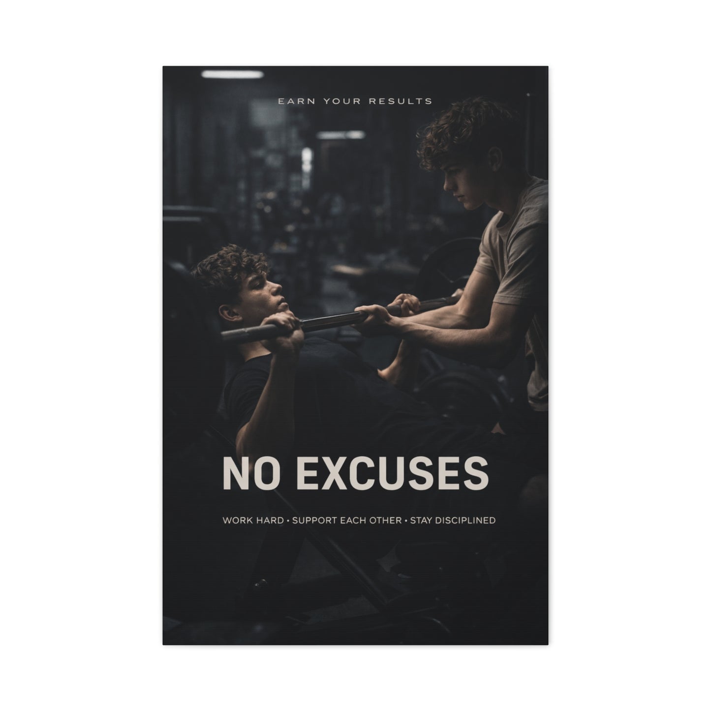 No Excuses Strength Wall Art & Canvas Print