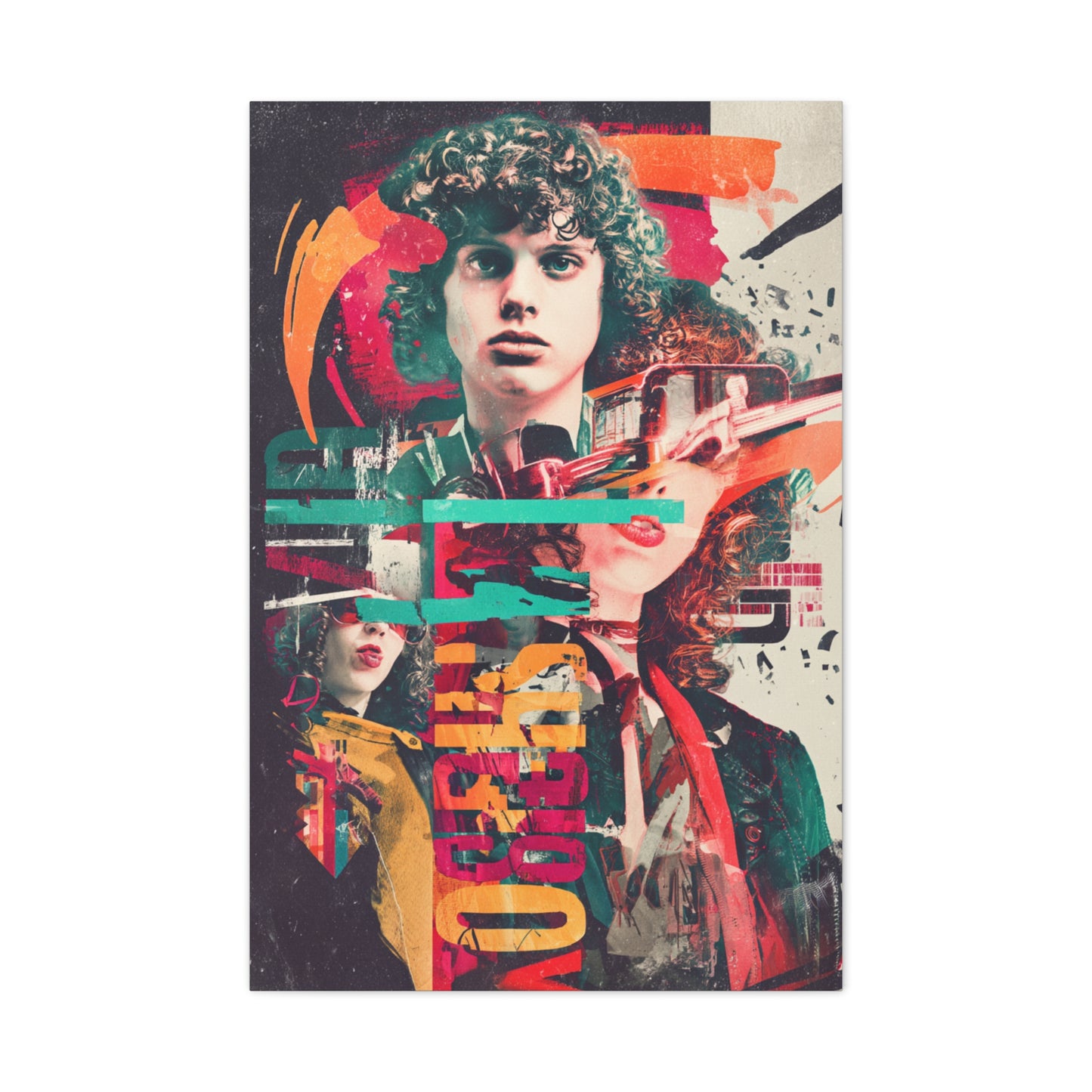 Retro Pop Collage Portrait Wall Art & Canvas Print