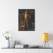 Woodland Lantern Santa Wall Art & Canvas Print