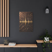 Golden Acoustic Wave Woodgrain Wall Art & Canvas Print