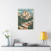 Visit The Great Peaks Vintage Poster Wall Art & Canvas Print