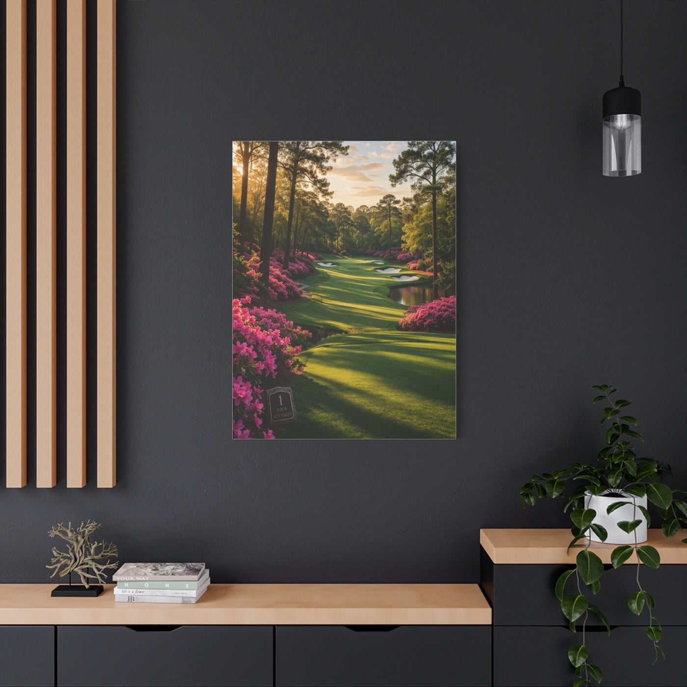 Championship Spring Azalea Golf Course Wall Art & Canvas Print