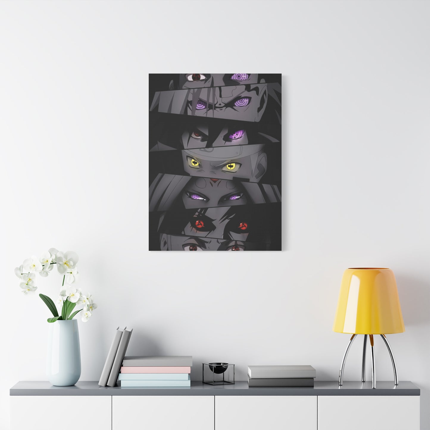 Naruto Legendary Shinobi Eyes Dark Poster Wall Art & Canvas Print