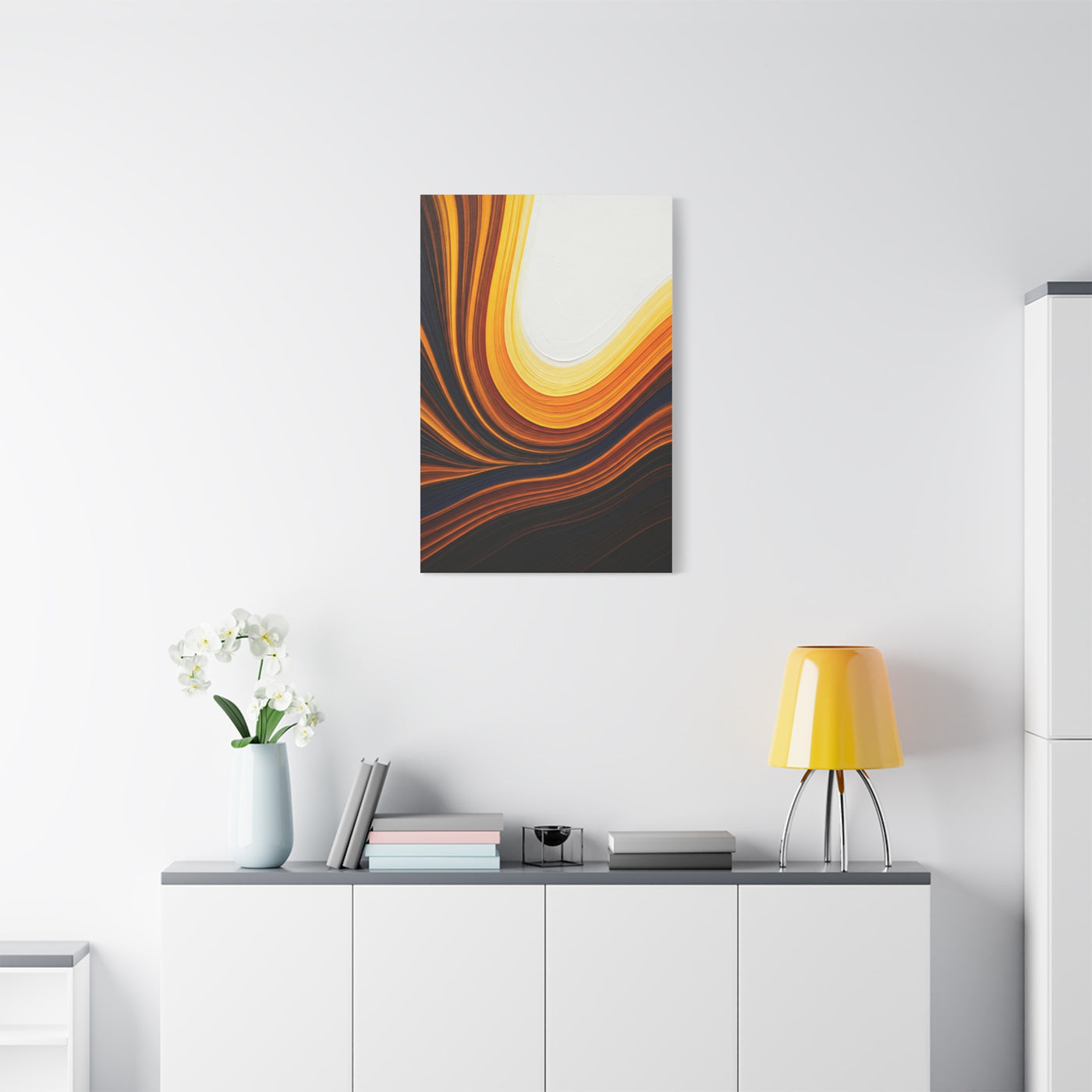 Golden Curve Motion Abstract Wall Art & Canvas Prints