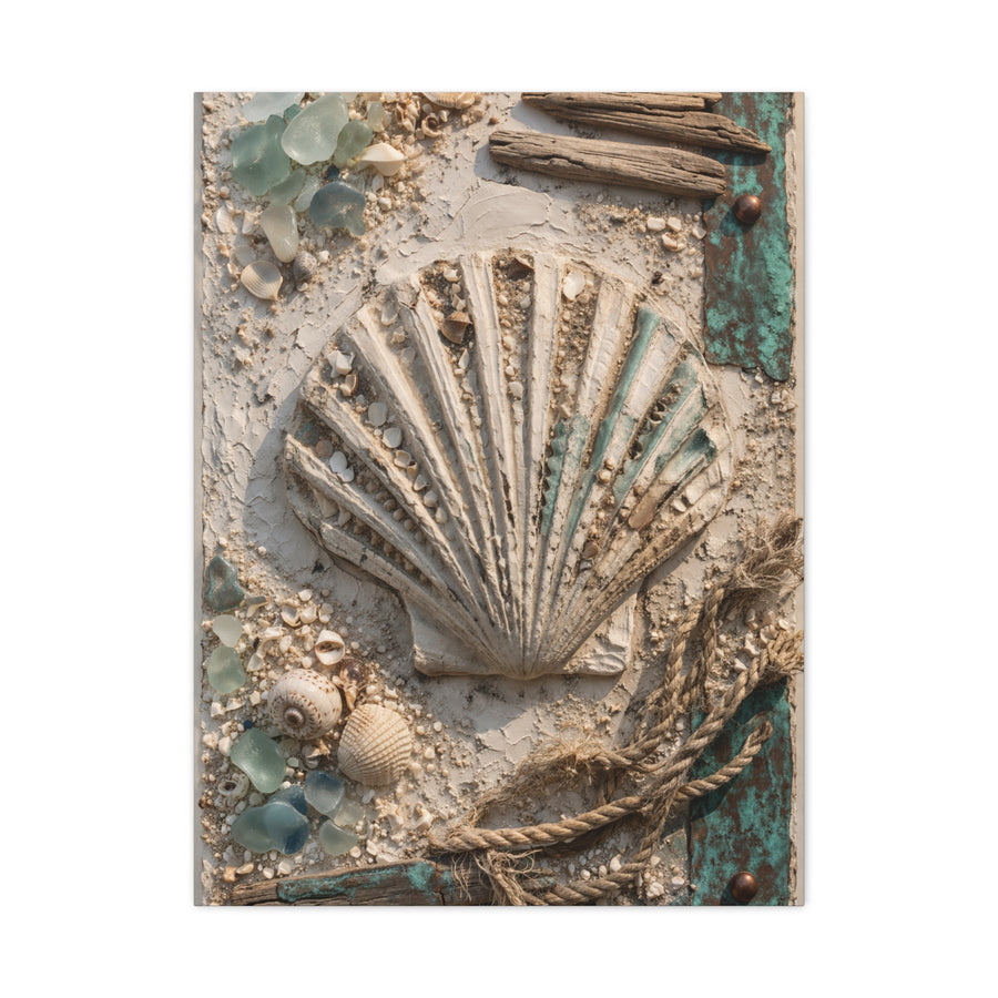 Coastal Shell Relief Composition Wall Art & Canvas Print