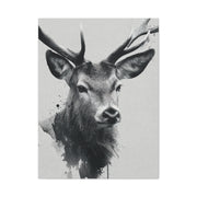 Minimal Ink Wash Deer Portrait Wall Art & Canvas Print