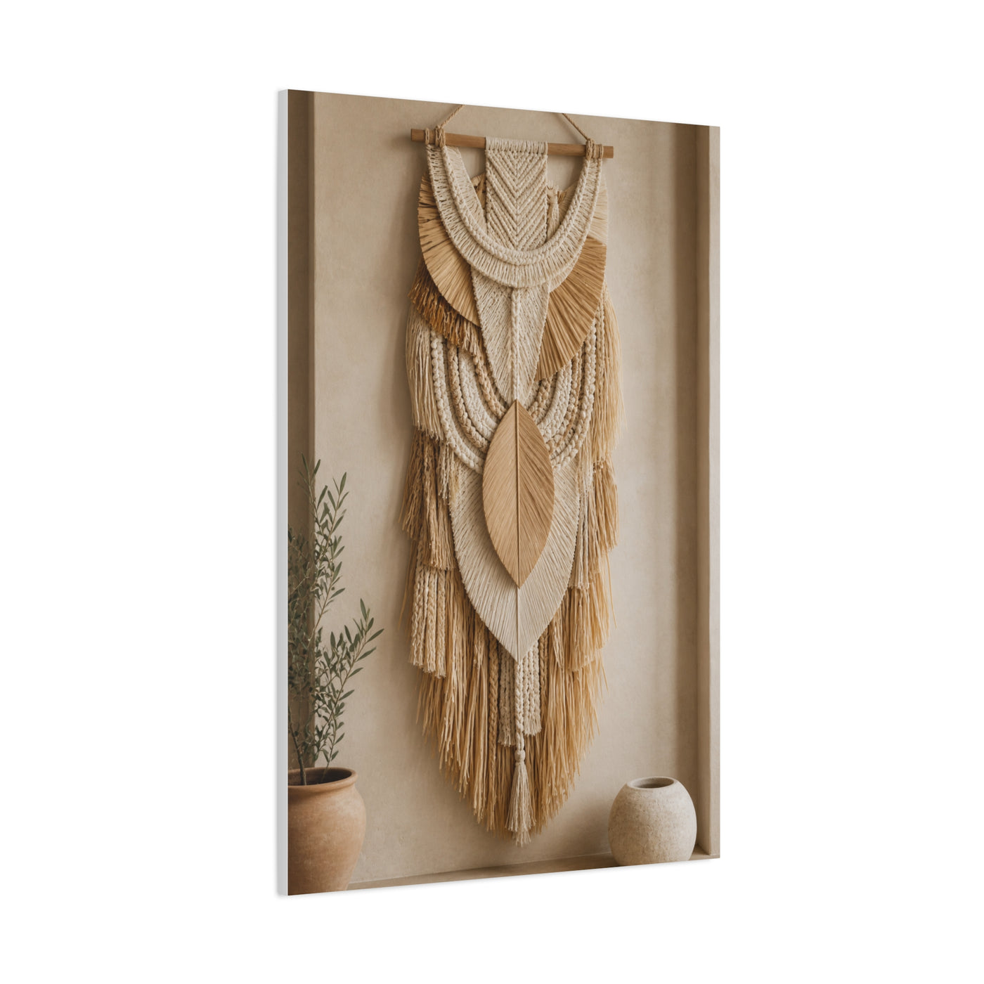 Handwoven Natural Fiber Wall Hanging Wall Art & Canvas Print