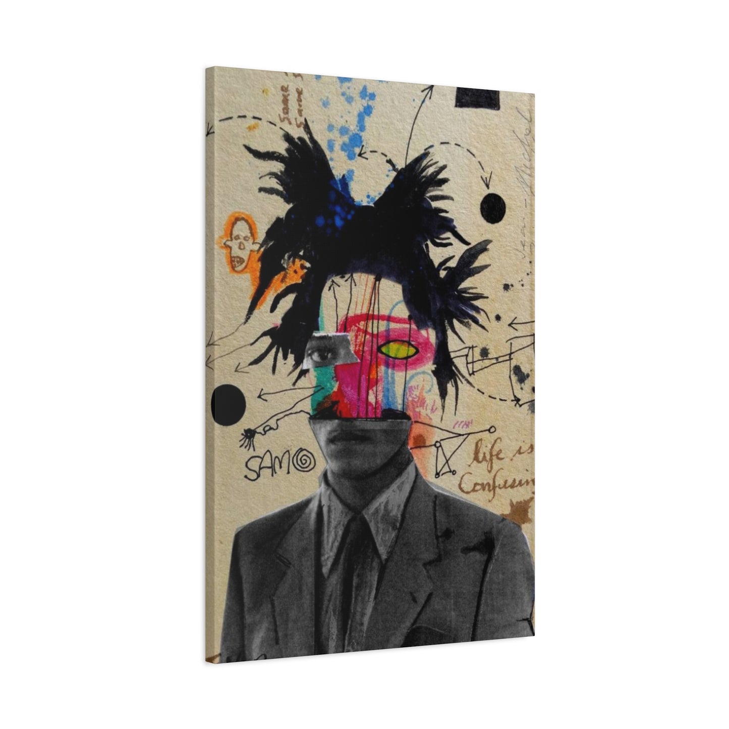Men Abstract Mixed Media Wall Art & Canvas Prints
