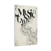 Flowing Typography Music Composition Wall Art & Canvas Print