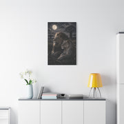 Lion and Lioness Under Moonlight Unity Wall Art & Canvas Print
