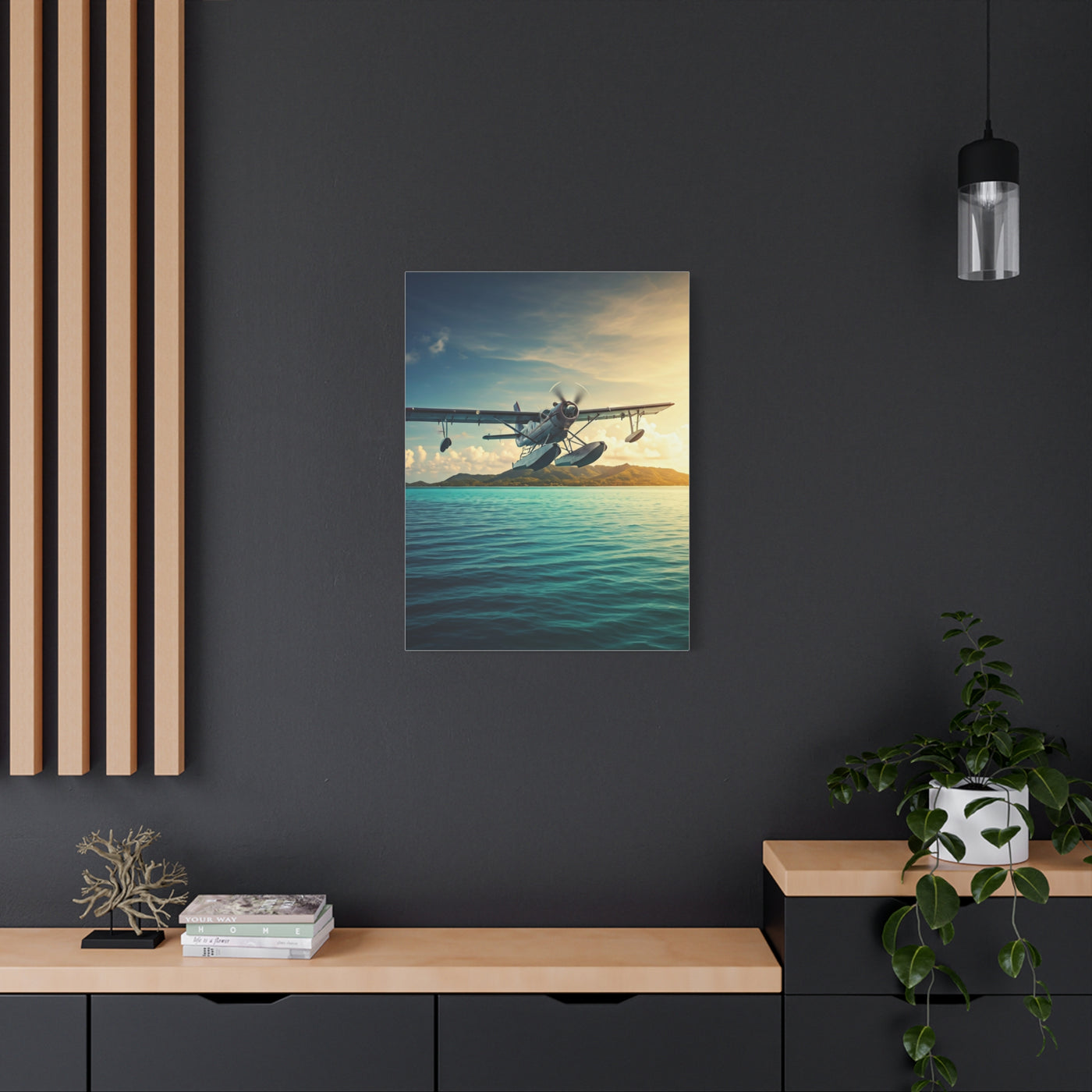 Seaplane Over Tropical Waters Wall Art & Canvas Prints