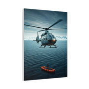 Arctic Rescue Helicopter Scene Wall Art & Canvas Print