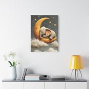 Baby Elephant Moon Dream Wall Art & Canvas Print