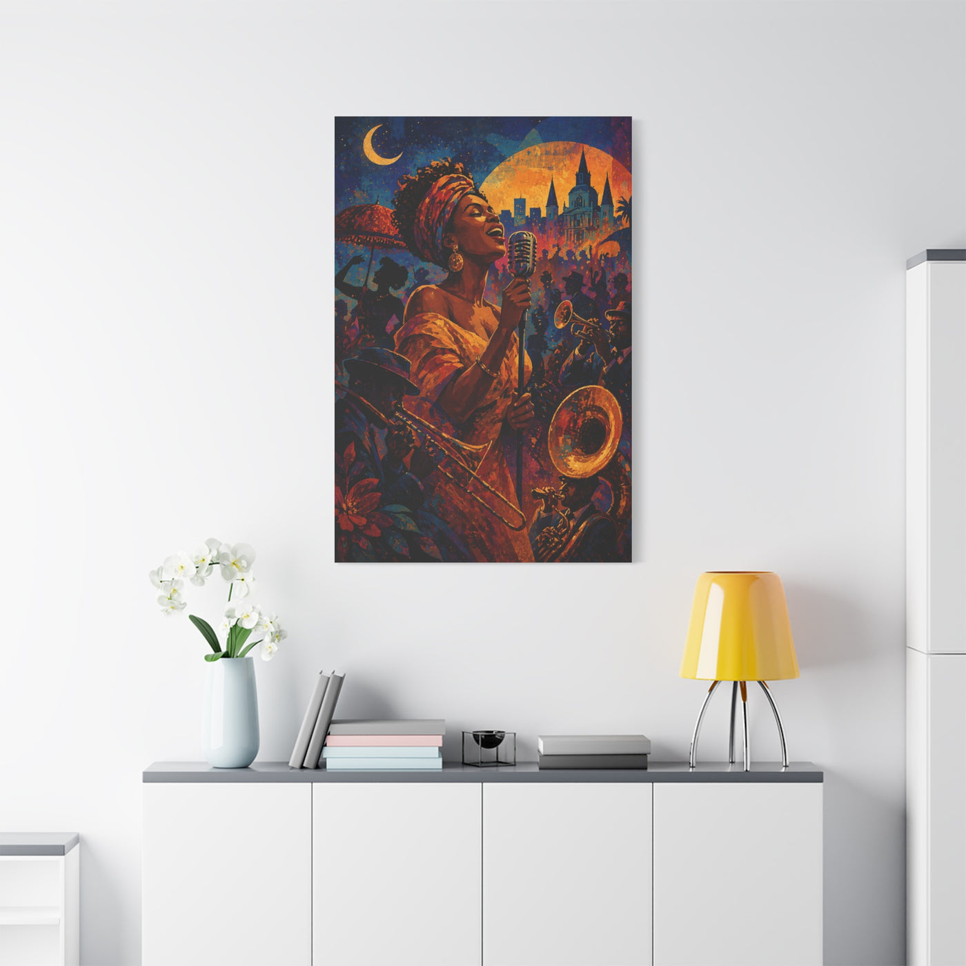 Jazz Festival Vocalist Celebration Wall Art & Canvas Print