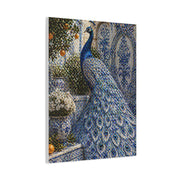 Mediterranean Ceramic Garden Peacock Wall Art & Canvas Print