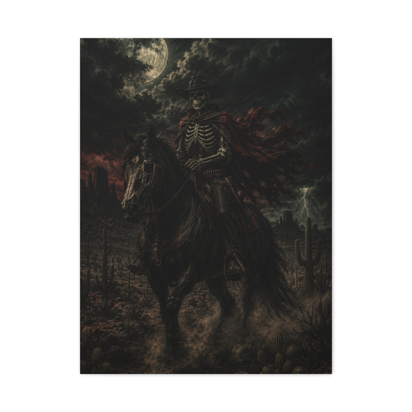 Storm Rider Gothic Western Scene Wall Art & Canvas Print