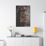 Go Fast Skateboard Street Wall Art & Canvas Print