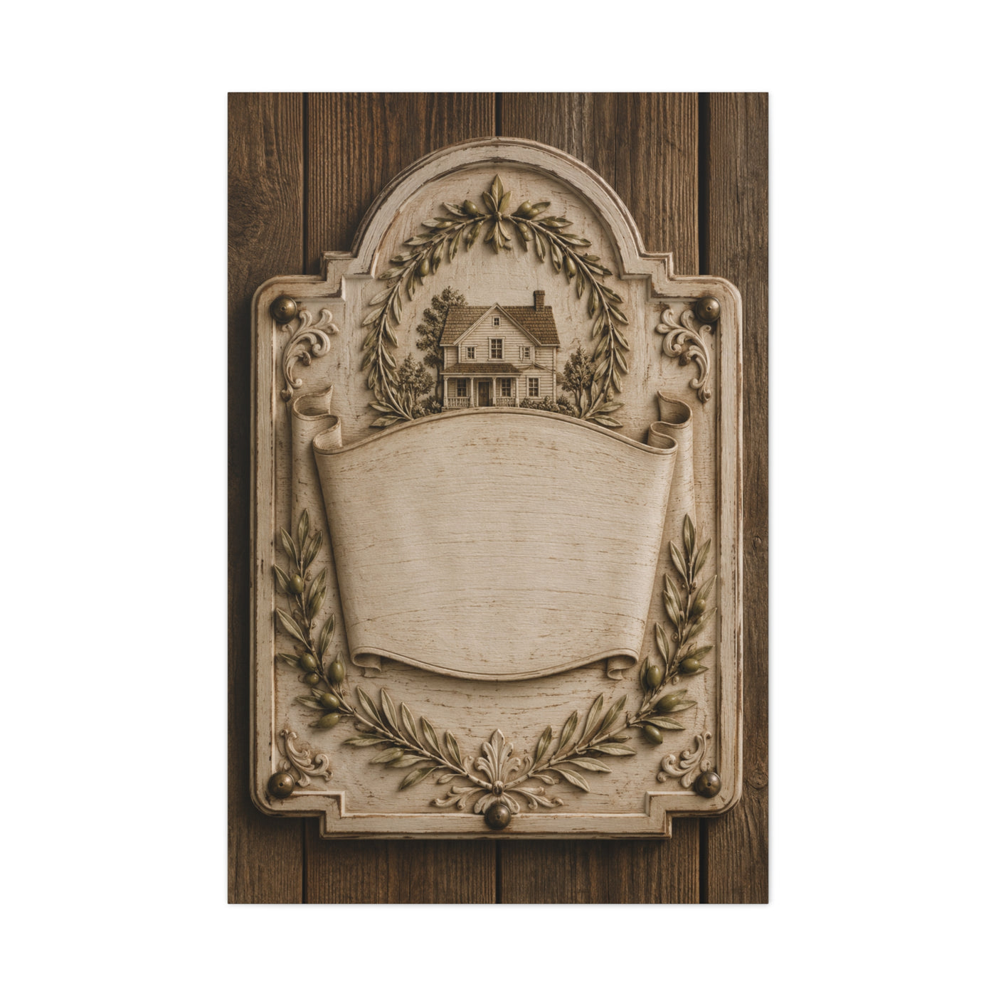 Home Blessing Carved Scripture Plaque Wall Art & Canvas Print