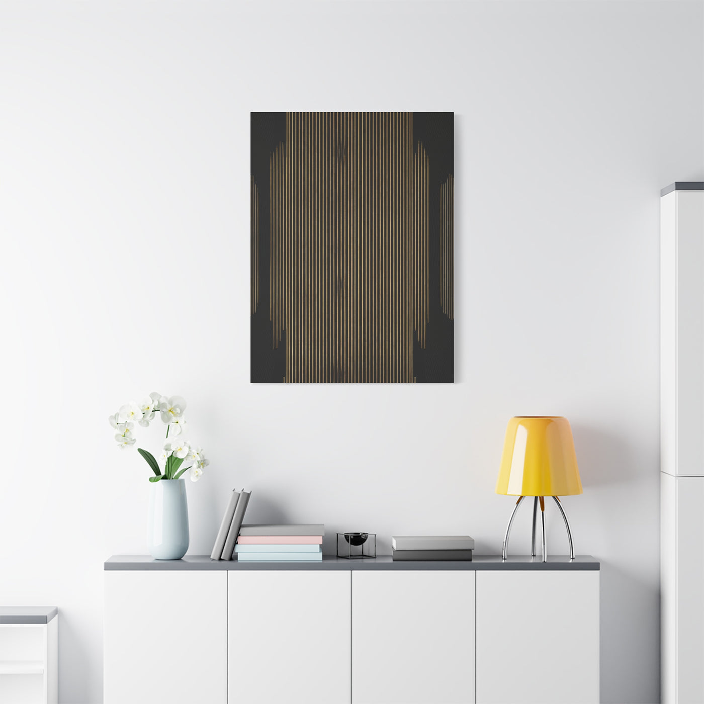 Midnight Gold Column Abstract Wall Art & Canvas Prints