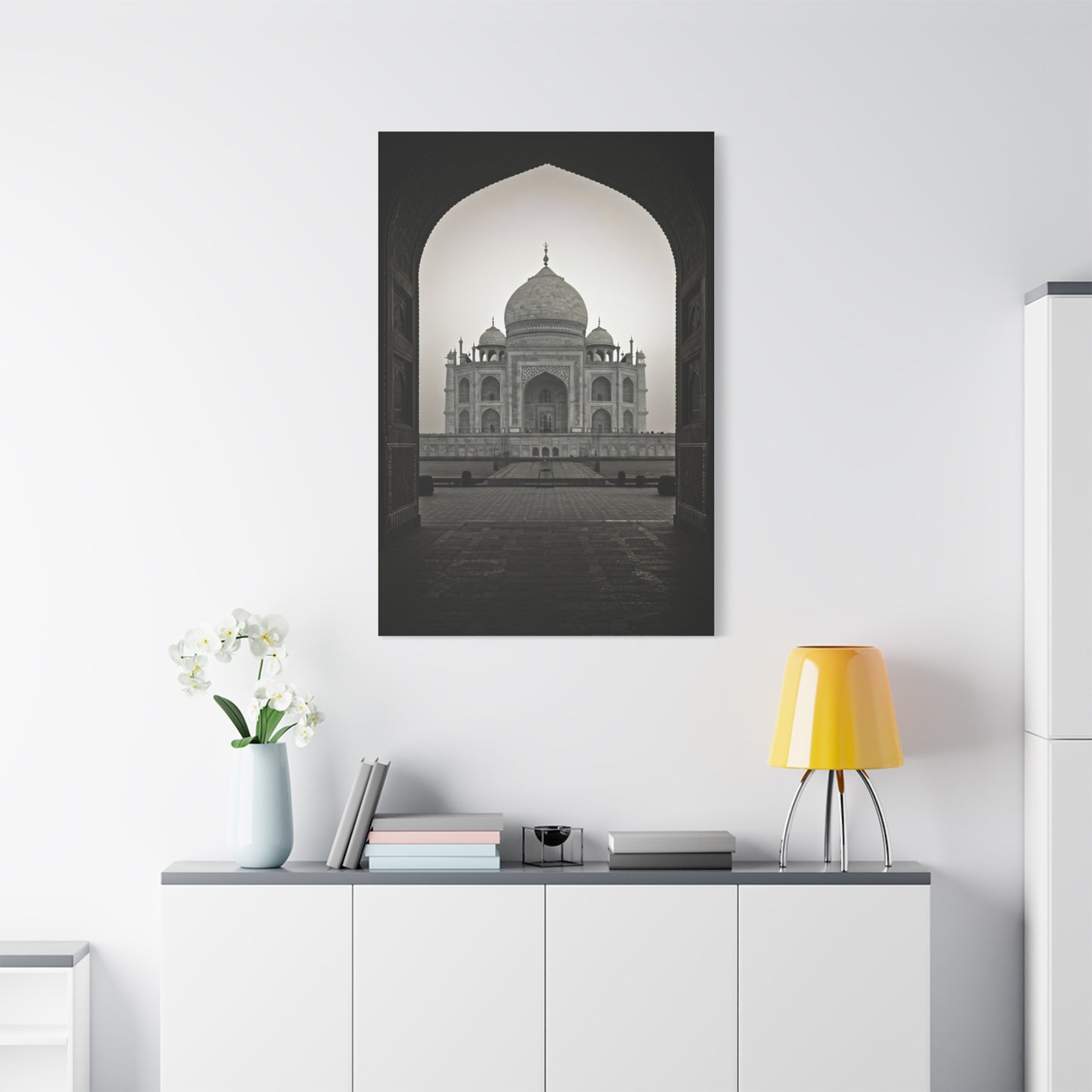 Taj Mahal Monochrome Elegance Wall Art & Canvas Print