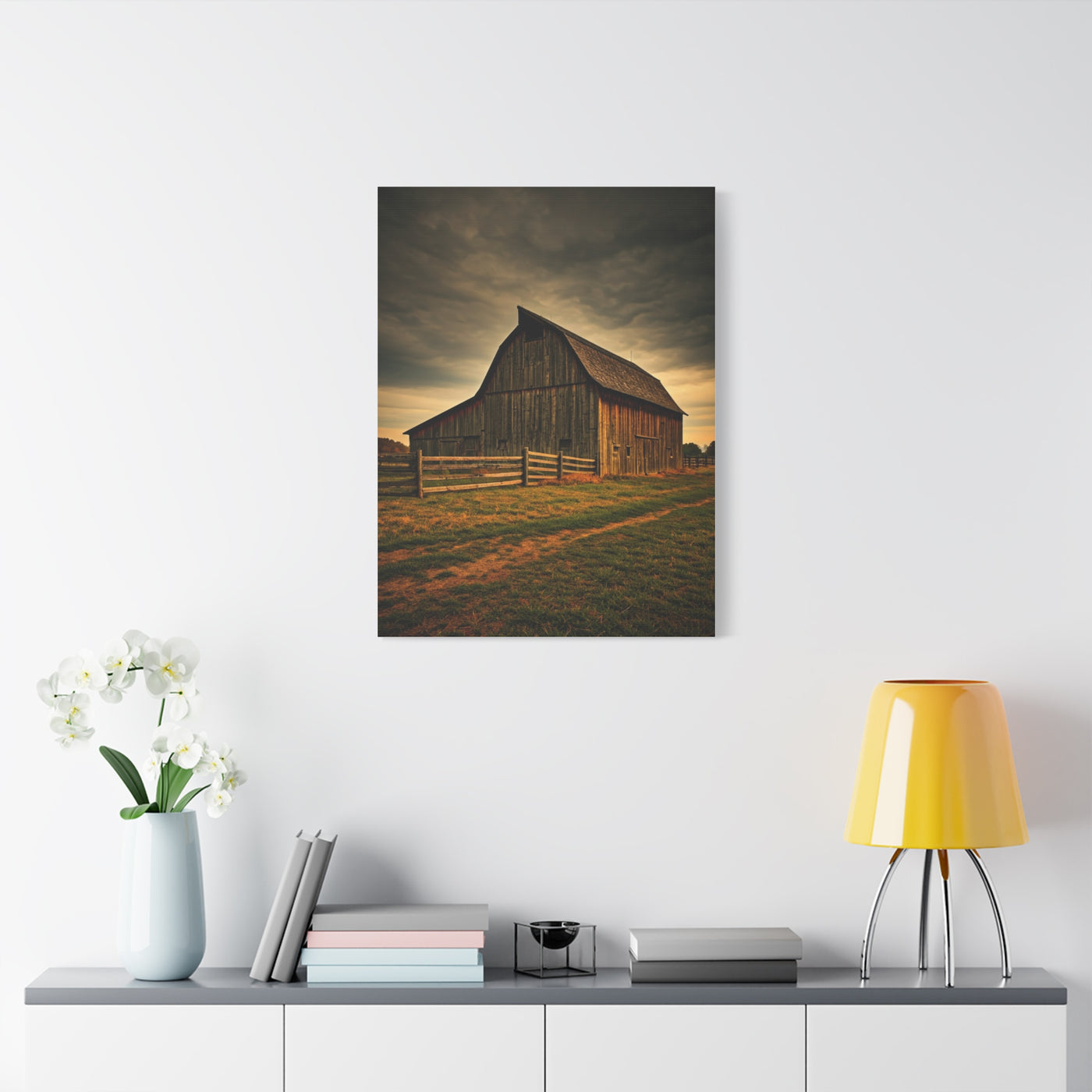 Stormy Horizon Rustic Barn Wall Art & Canvas Prints