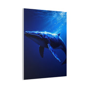 Majestic Blue Whale in Deep Ocean Light Wall Art & Canvas Prints