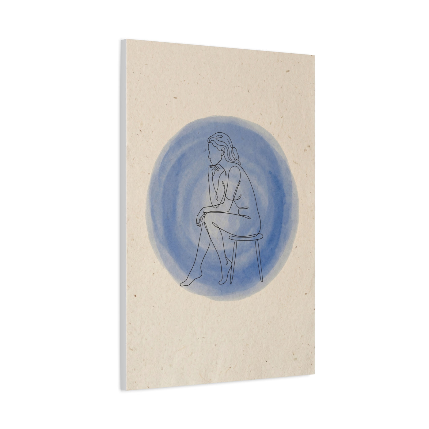Minimal Thinker Line Art Composition Wall Art & Canvas Print